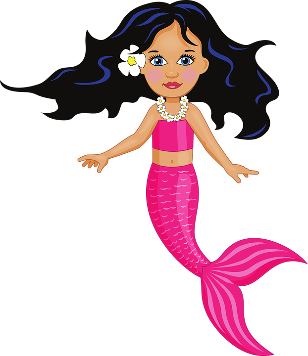 The Helpful Mermaid - Cartoon Mermaid (622x720)