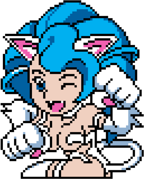 Felicia Pixel Art By Thetoxicgamer12 - Minecraft Pixel Art Template (1024x576)