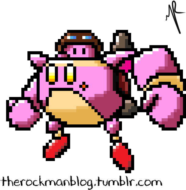 Artworkkirby With His Robobot Armor, Pixel Art By Me - Pixel Art Kirby Robobot (640x640)