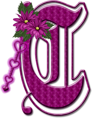 Alfabeto Floral Rosa Chicle - Alphabet (323x415)