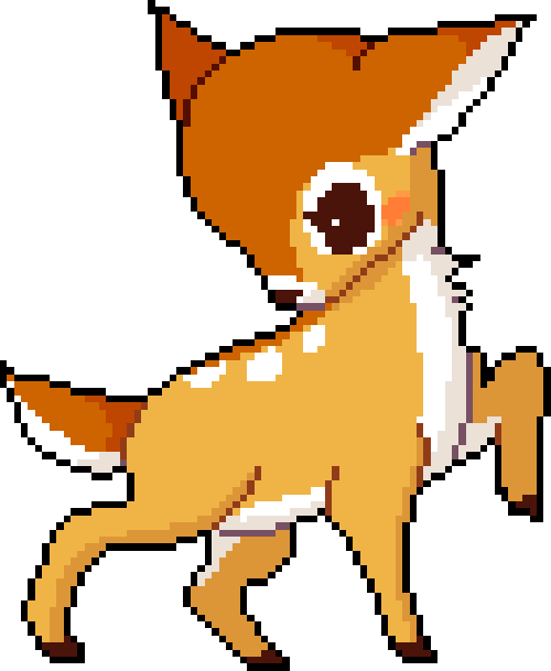 Deer Pixel Tumblr - Deer Pixel Art Gif (500x609)