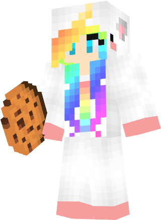 Rainbow Unicorn Girl - Skins De Minecraft De Unicornio (323x442)