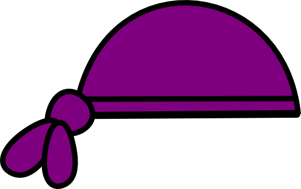 Purple Bandana Clipart (600x377)