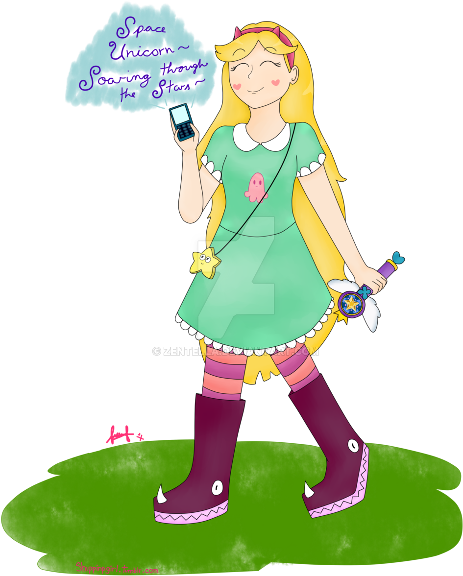 Space Unicorn~ By Zentella - Drawing (1024x1365)