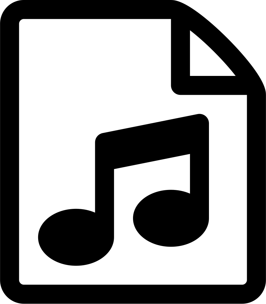 Document Clipart Svg - Music File Icon (858x981)