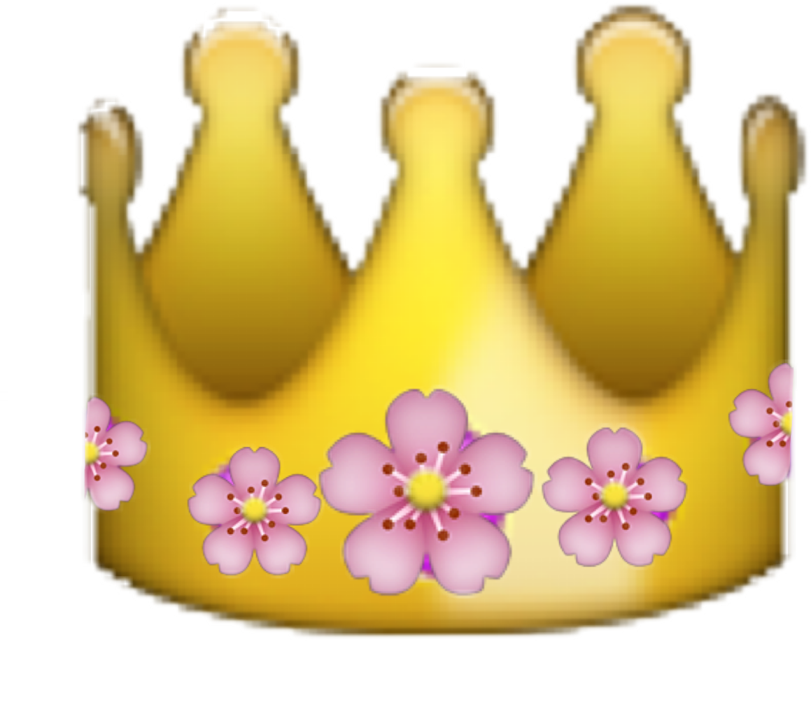 Crown Flowercrown Emoji Flower Flowersfreetoedit - Am Queen Pillow Case (1159x1024)