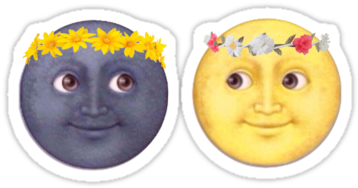 Free Moon Emoji Tumblr - Luna Y Sol Emoji (375x360)