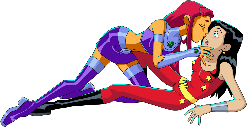 Starfire Learns Greek By Glee-chan - Supergirl Vs Starfire (1024x535)