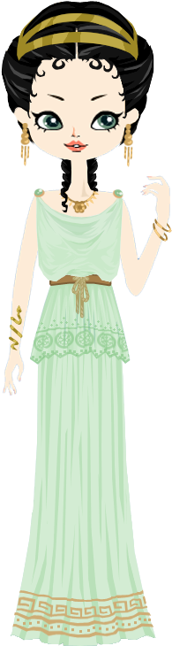 Greek Girl With A Jonic Peplo By Marasop - Day Dress (229x756)