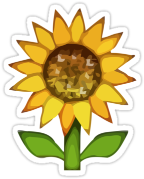Transparent Flower Emoji - Sunflower Emoji Png (375x360)