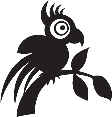 Parrot Party Animal Wall Art Decal - Jungle Animals (450x451)
