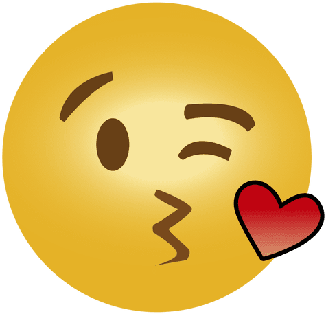 Cute Kissing Emoji Emoticon - Kiss Emoji Transparent Background (512x512)