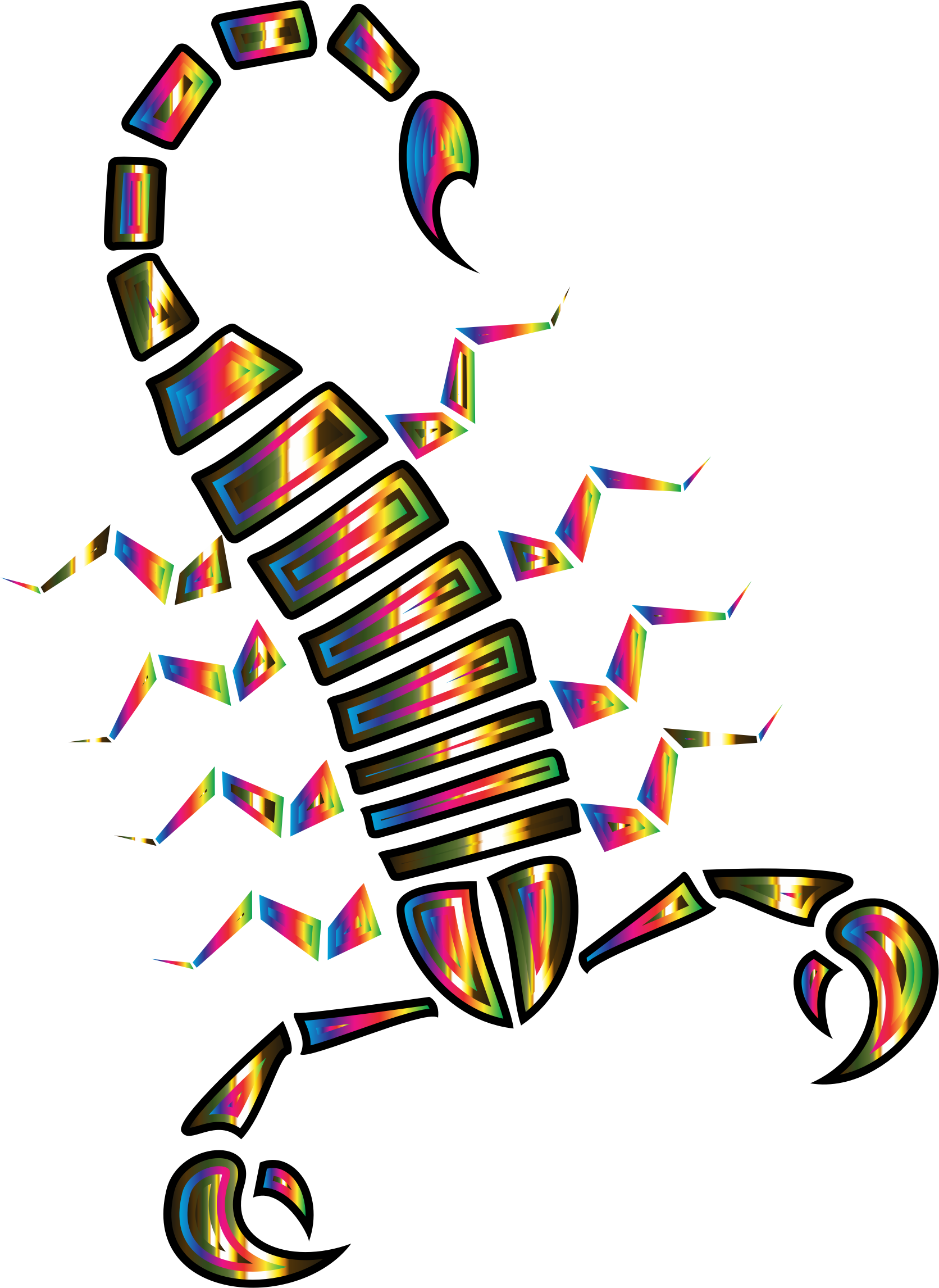 Emperor Scorpion Scorpion Sting Clip Art - Colorful Scorpion (1672x2292)