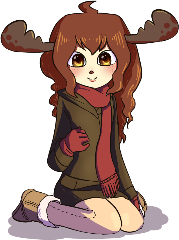 Moose Girl By Knightaur - Moose Girl (679x854)