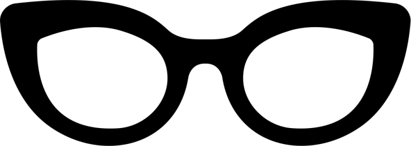 Pin Cat Eye Glasses Clip Art - Death Cab For Cutie Something (800x285)