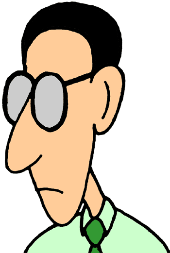 Man With Glasses Clip Art - Guy With Glasses Clip Art (350x521)