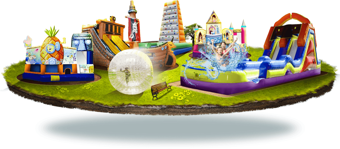 Monsterball Land - Bouncy Castle Water Slide Hire (1170x533)