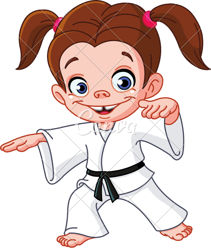 Karate Girl - Karate Girl Clip Art (682x800)