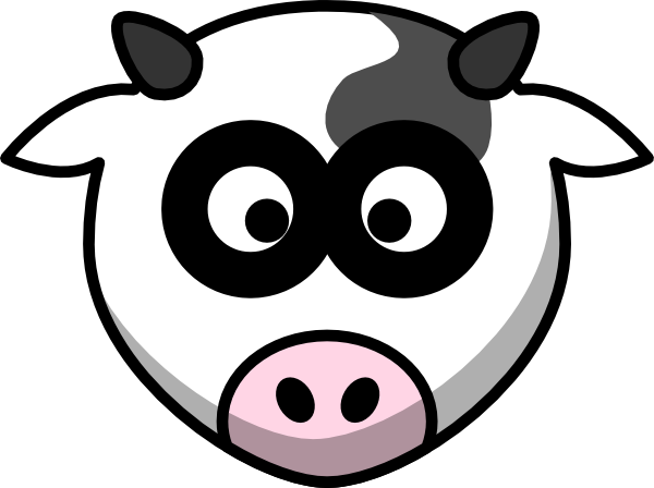 Cow Head Silhouette Clip Art Free Clipart Images - Cartoon Cows Head (600x448)