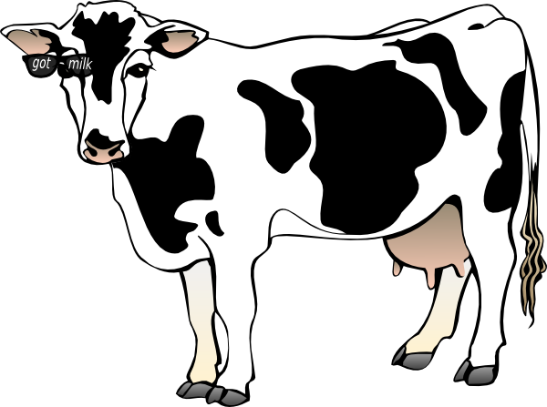 Milk Cow Png - Clipart Of A Cow (600x447)