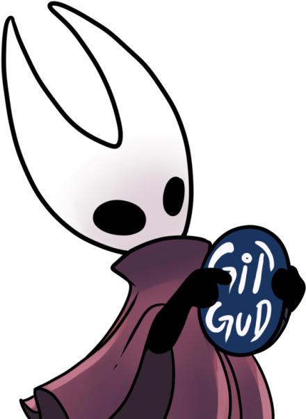 Deadth Clipart Hornet - Hollow Knight Git Gud (500x616)