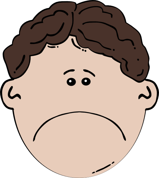 Sad Face Cartoon Boy (528x594)