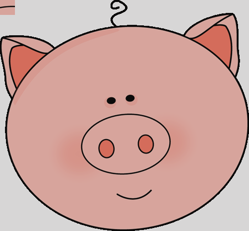 Clip Art Pig Face (500x465)