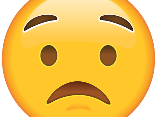 Worried Face Emoticon - Worried Face Emoji Png (640x480)