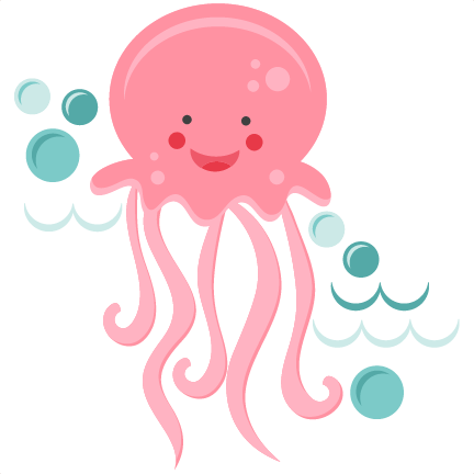 Smiling Jellyfish Svg Scrapbook Cut File Cute Clipart - Jellyfish Clipart Transparent Background (432x432)