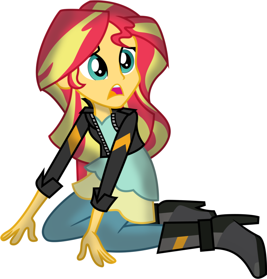 Eqg- Surprised/worried Sunset By Paulysentry - Mlp Sunset Shimmer Surprised (871x918)
