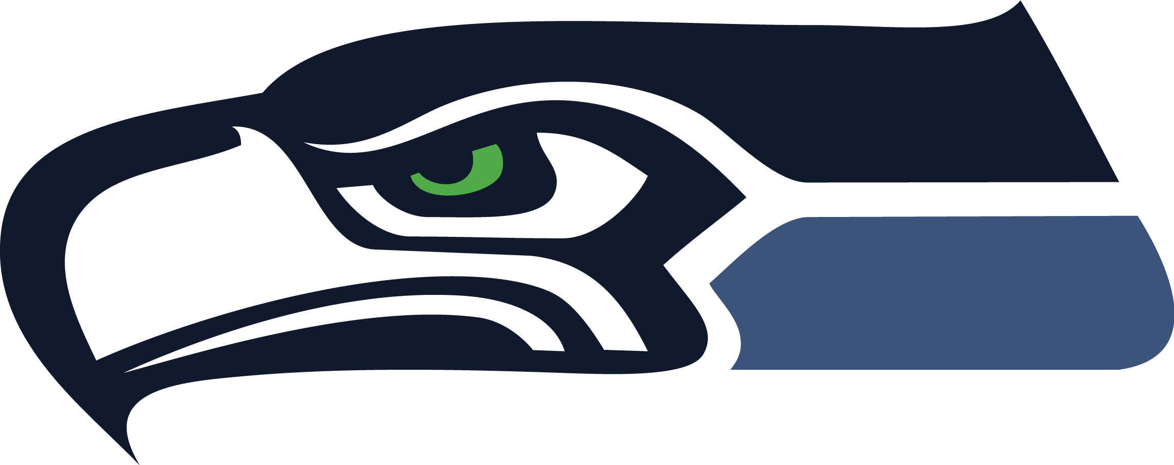 Seattle Seahawks Logo Transparent Clipart - Seattle Seahawks Flag 3x5 Nfl Seahawk Logo (2304x913)