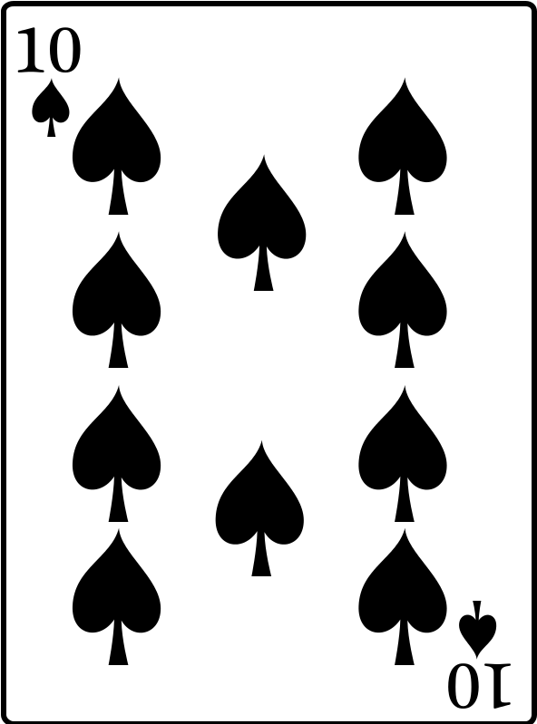 Free 10 Of Spades - Royal Flush Playing Cards (800x800)