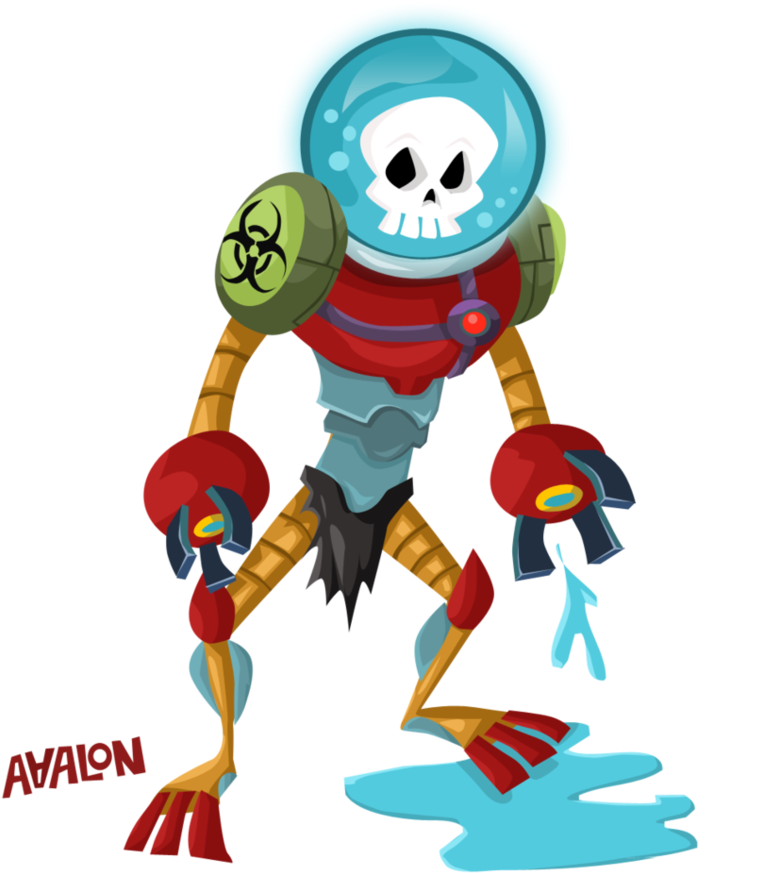 Toxic Skeleton By Andres-iles - Cartoon (849x940)