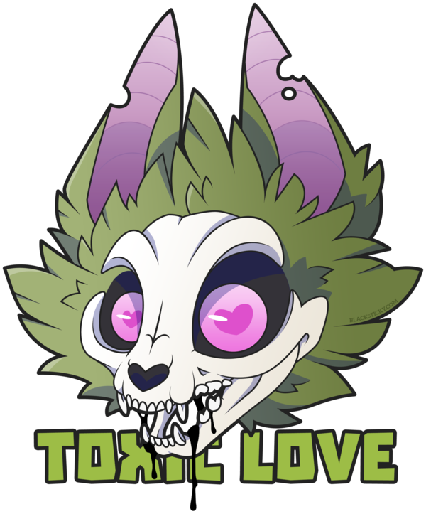 Toxic Love By Smallblacksticky - Cartoon (600x723)