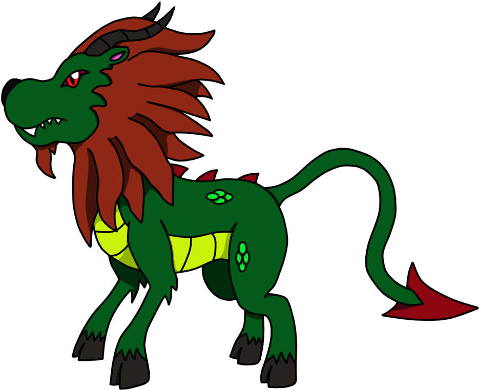 Toxic Chimera By Cryoflaredraco - Cartoon (994x803)