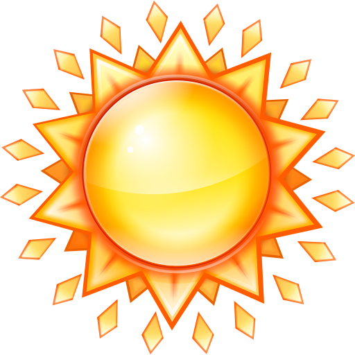 Hot Sun Icon - Partly Cloudy Icon (512x512)