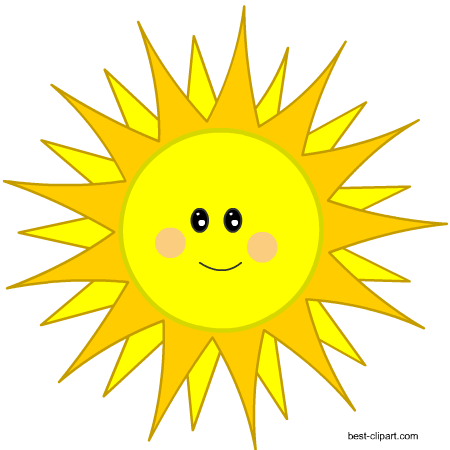 Cute Smiling Hot Sun Clipart - Hình Mặt Trời Png (450x450)