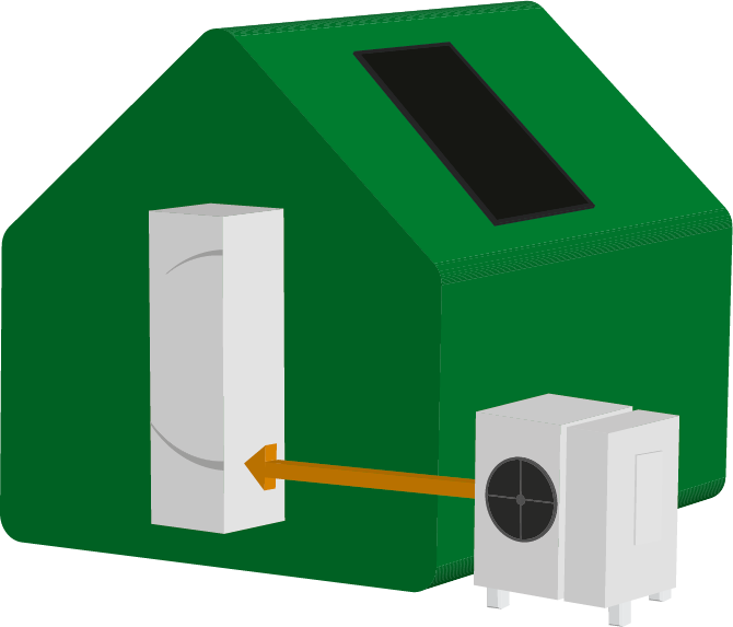 Excess Heat From The Sun Collectors Can Also Be Transferred - House (670x573)