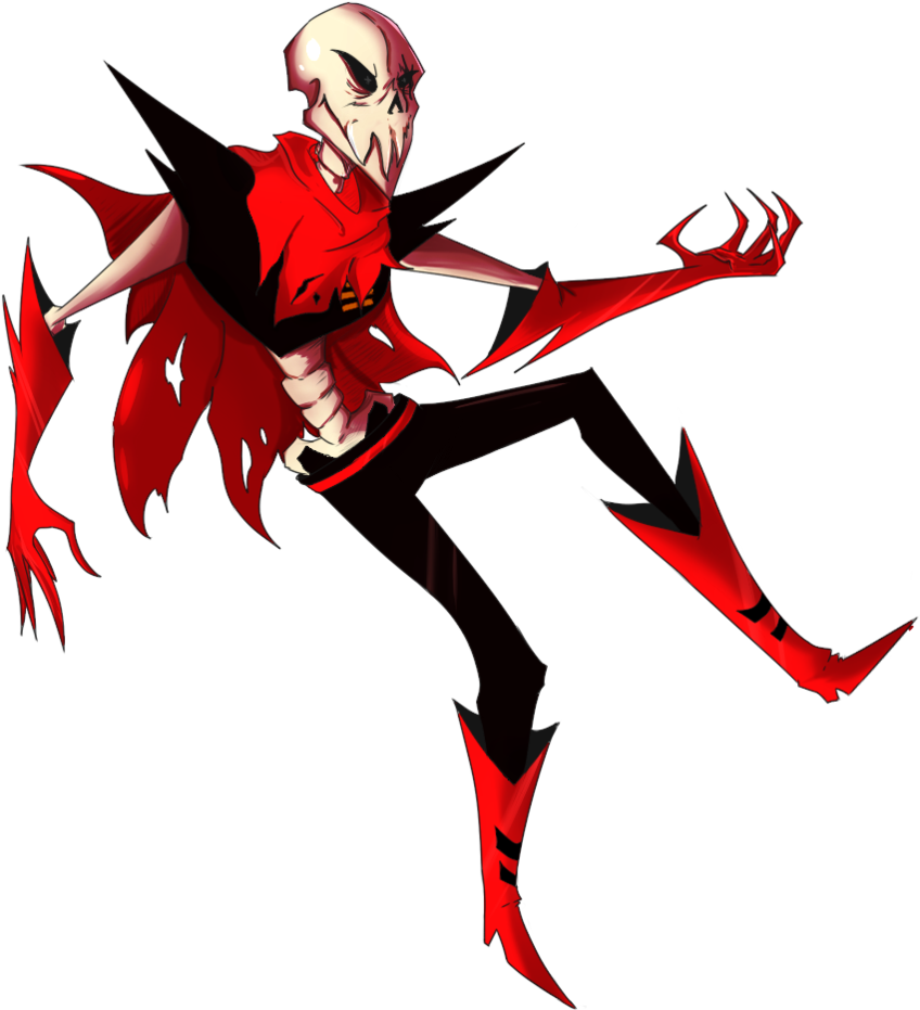 Spooky Scary Skeleton By Neqan On Deviantart - Underfall Papyrus (856x934)