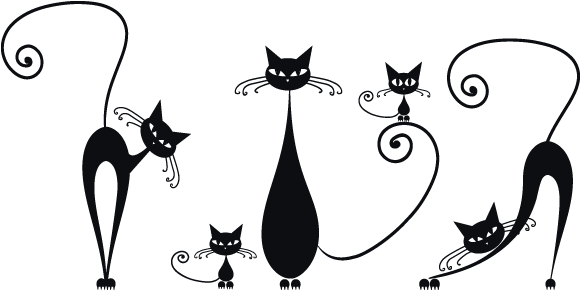 Black Cat Silhouette (650x650)