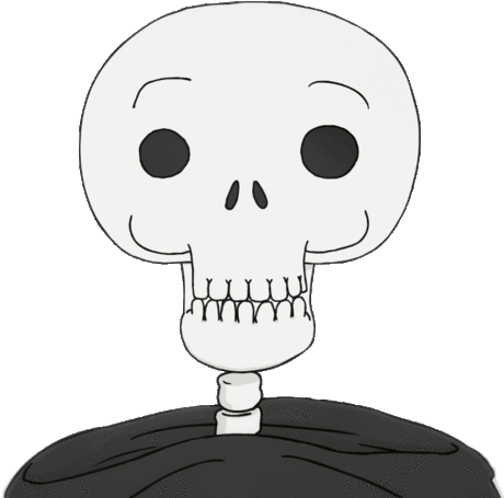 Skeleton Wink Gif (500x466)