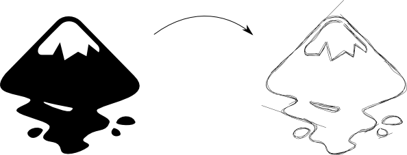 Here's An Example From Inkscape's Wiki - Logo Inkscape (594x227)