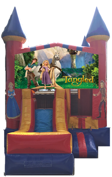 Combo Castle Front Slide - Bounce House (600x800)