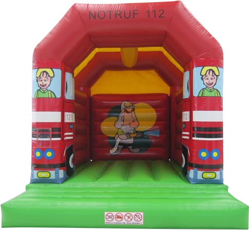 Hüpfburg Feuerwehr Mit Dach In 5m X 4m X 4m - Inflatable Castle (667x500)