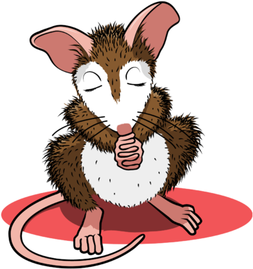 Praying Mouse - Praying Animal Clip Art (378x400)