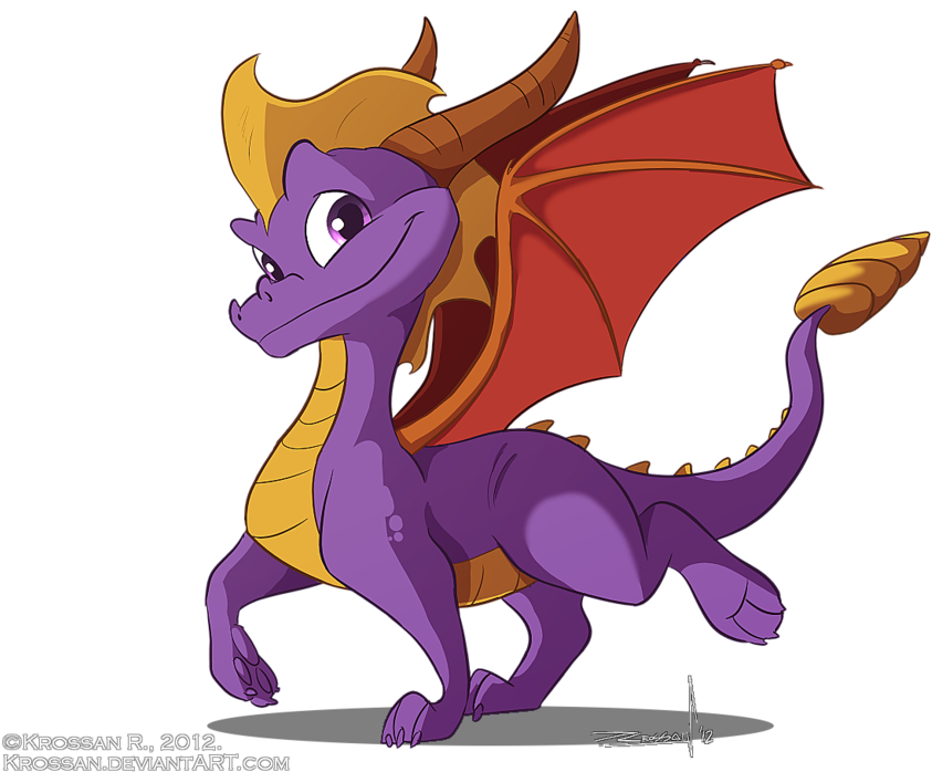 Classic Spyro By Krossan On Deviantart - Spyro (900x812)