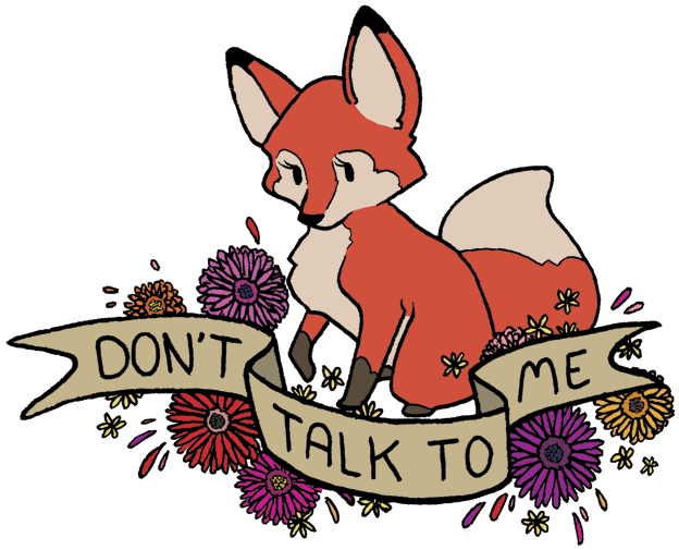 Drawn Fox Tumblr Background - Rude Foxes (700x535)