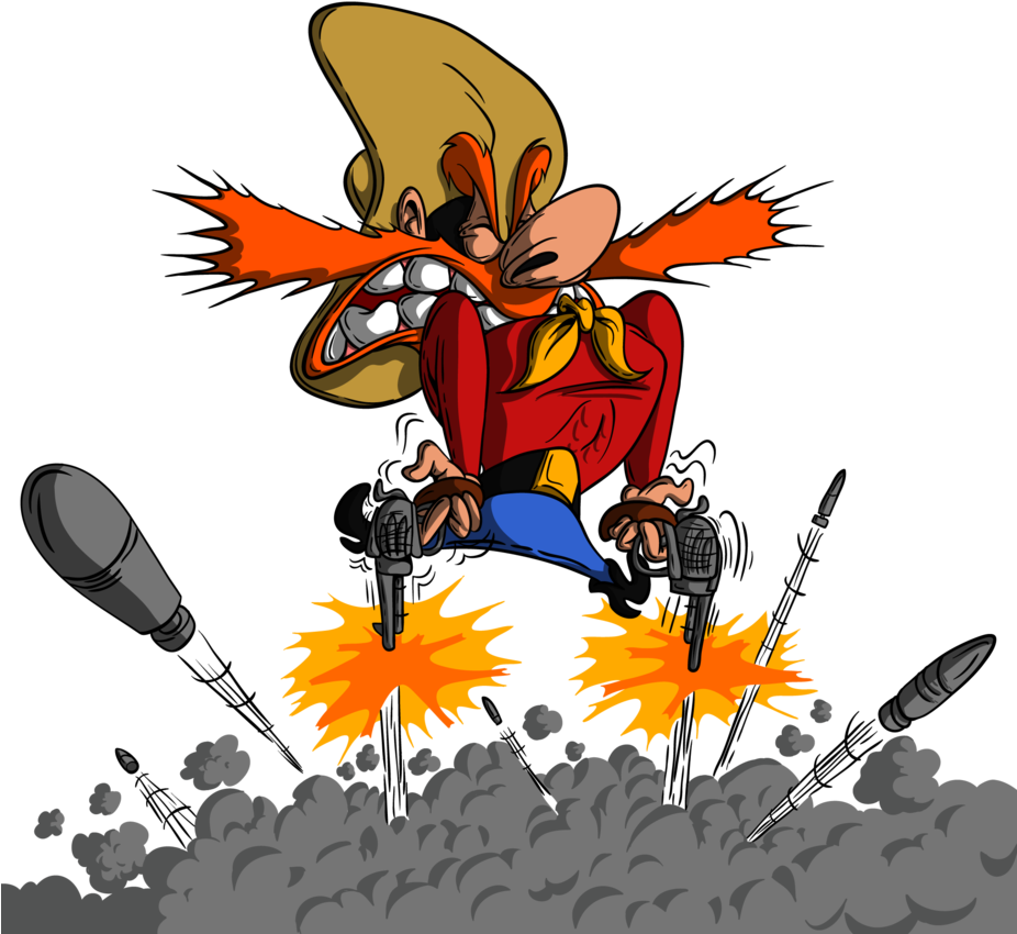 Yosemite Sam Clip Art Medium Size - Yosemite Sam Shooting Guns (925x864)