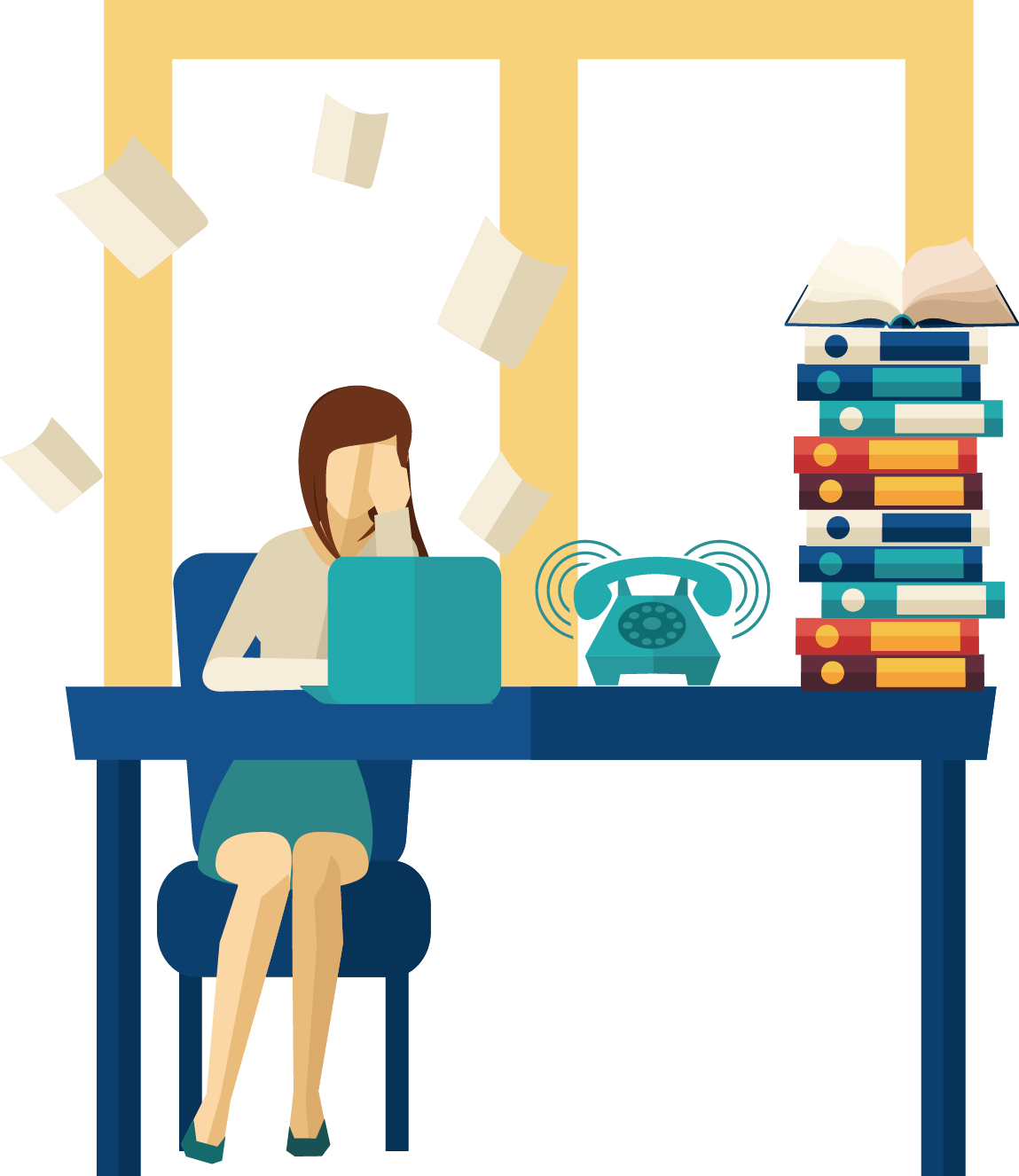 Cartoon Flat Design - Vector Graphics (1149x1326)