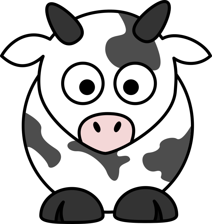 Lakenvelder Cattle Drawing Cartoon Clip Art - Cattle (724x766)